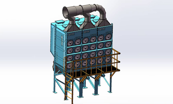 PTL Series - Down Flow Large Filter Cartridge Dust Collector