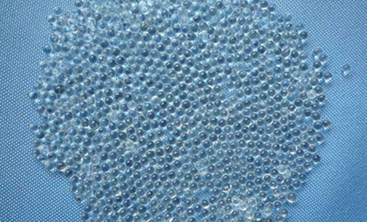 Sandblasting glass beads