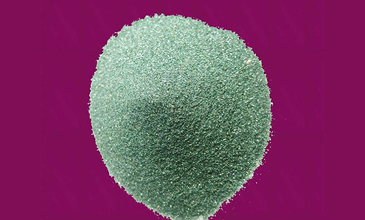 Sandblasted green silicon carbide