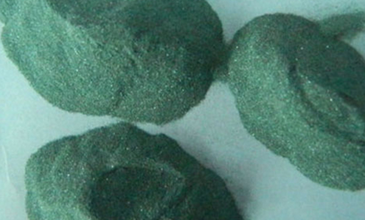 Sandblasted green silicon carbide