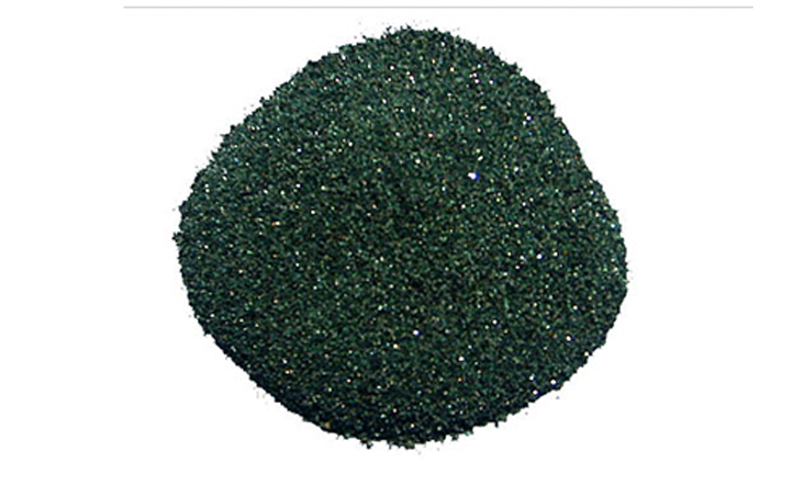 Sandblasted green silicon carbide